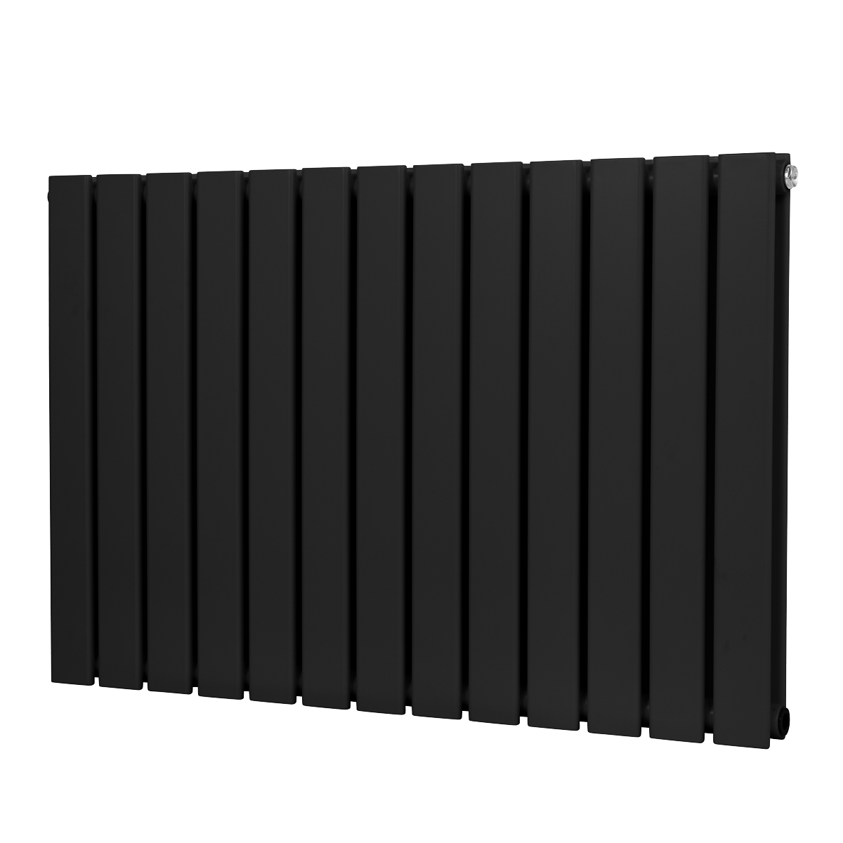 Baridi DH346 Baridi Horizontal Radiator Contemporary Double Flat Panel Design 600 x 910mm – Black