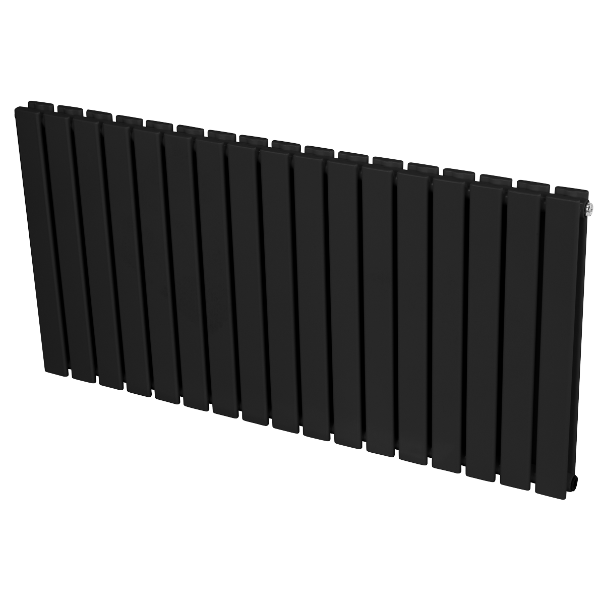Baridi DH347 Baridi Horizontal Radiator Contemporary Double Flat Panel Design 600 x 1190mm – Black