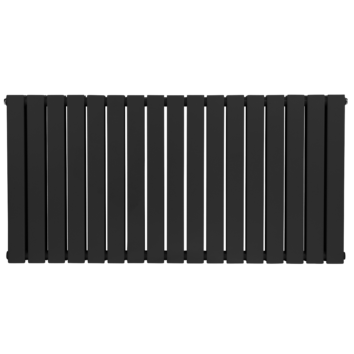 Baridi DH347 Baridi Horizontal Radiator Contemporary Double Flat Panel Design 600 x 1190mm – Black