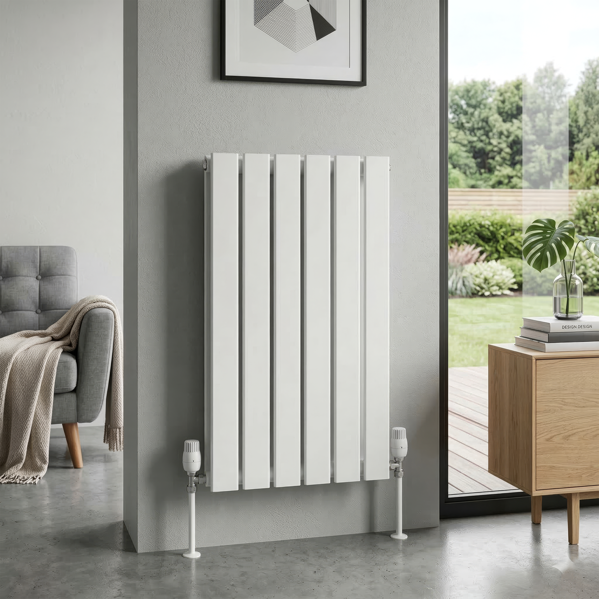 Baridi DH348 Baridi Horizontal Radiator Contemporary Double Flat Panel Design 600 x 420mm – White