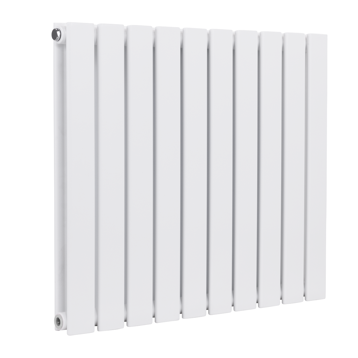 Baridi DH350 Baridi Horizontal Radiator Contemporary Double Flat Panel Design 600 x 700mm - White