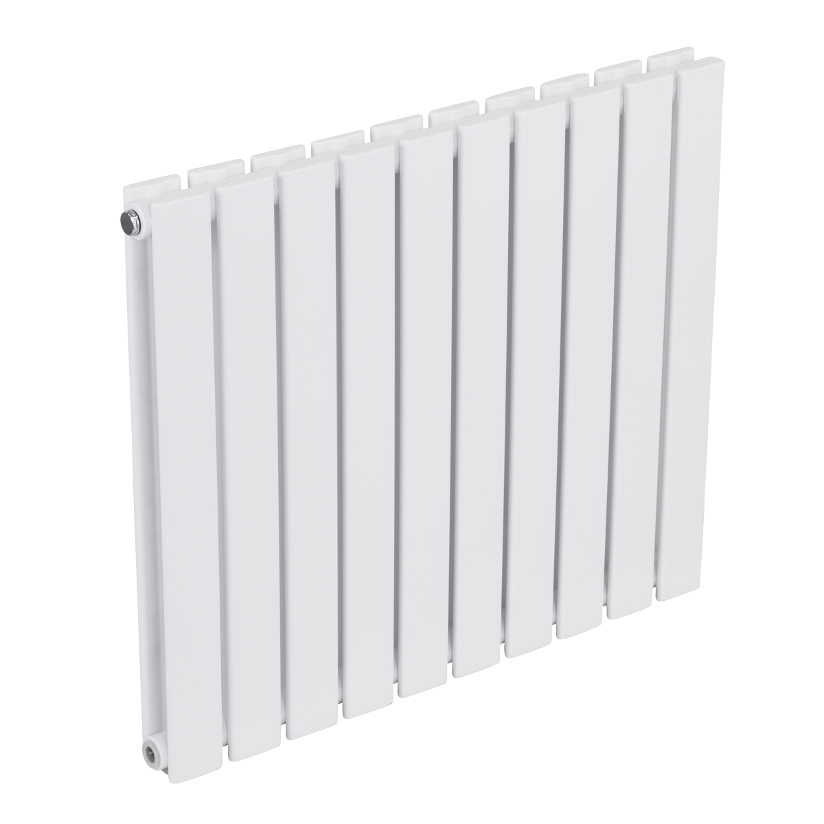 Baridi DH350 Baridi Horizontal Radiator Contemporary Double Flat Panel Design 600 x 700mm - White