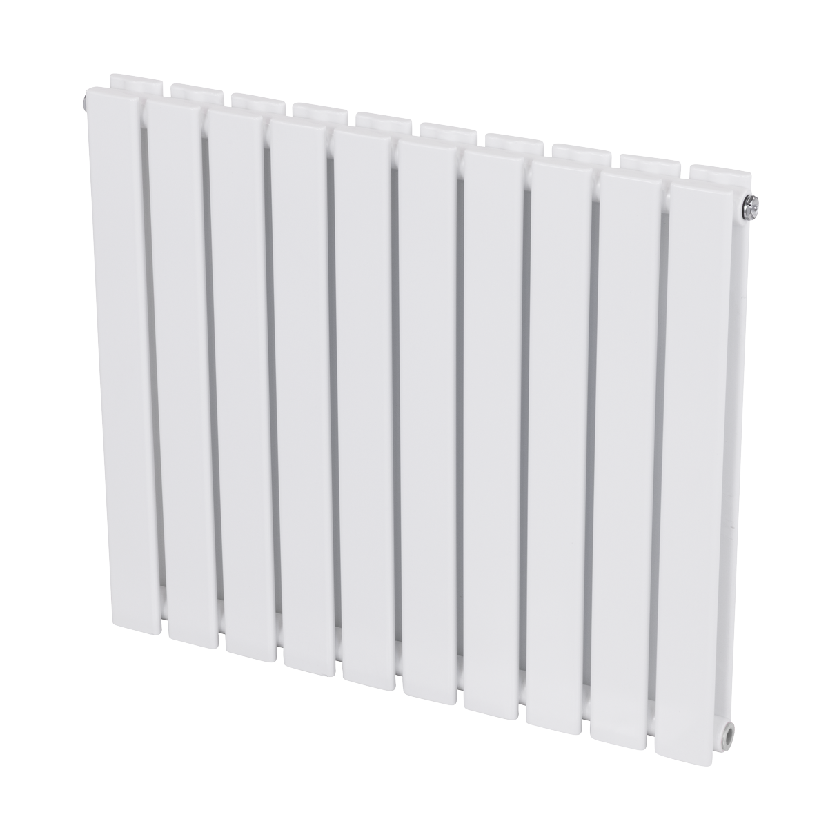 Baridi DH350 Baridi Horizontal Radiator Contemporary Double Flat Panel Design 600 x 700mm - White