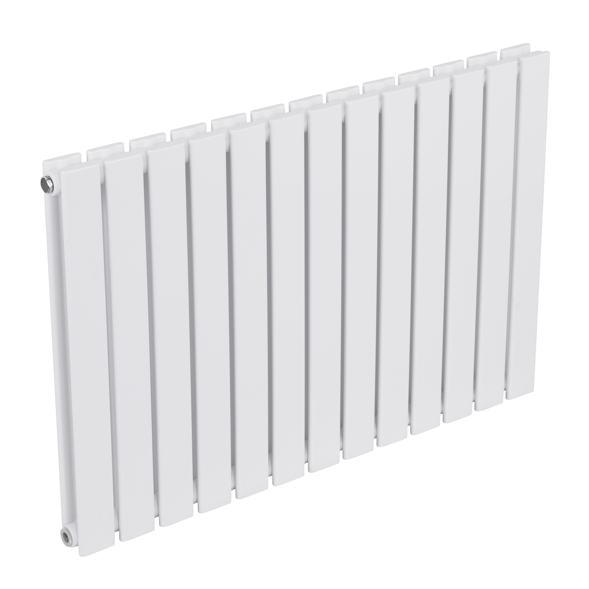 Baridi DH351 Baridi Horizontal Radiator Contemporary Double Flat Panel Design 600 x 910mm – White