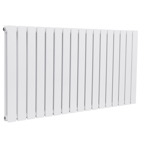 Baridi DH352 Baridi Horizontal Radiator Contemporary Double Flat Panel Design 600 x 1190mm – White