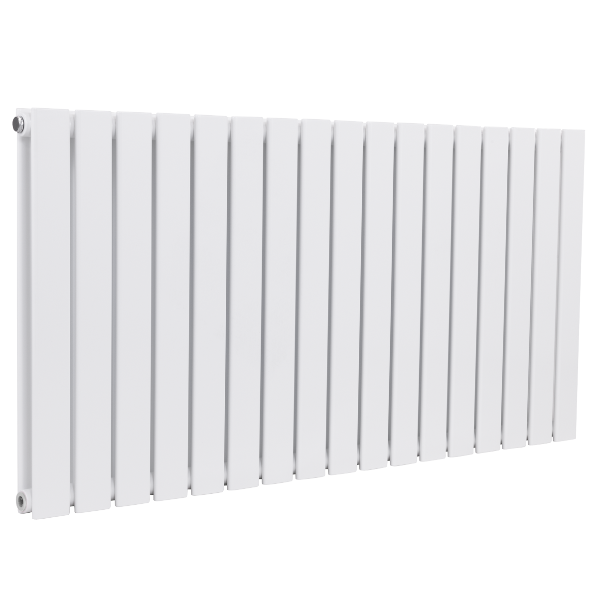 Baridi DH352 Baridi Horizontal Radiator Contemporary Double Flat Panel Design 600 x 1190mm – White