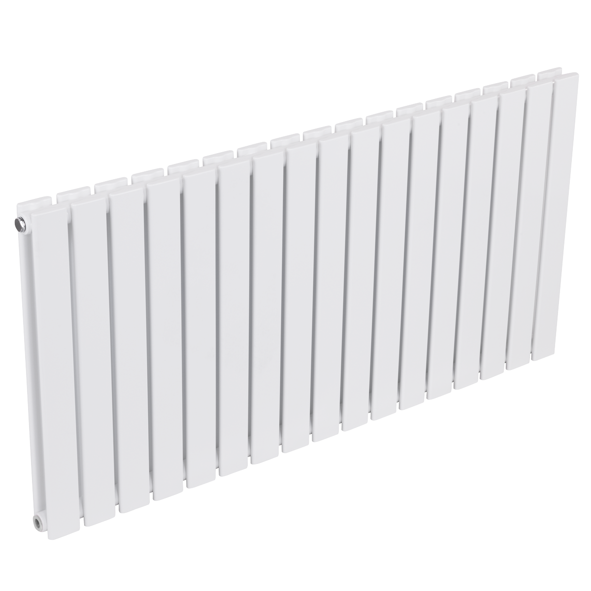 Baridi DH352 Baridi Horizontal Radiator Contemporary Double Flat Panel Design 600 x 1190mm – White