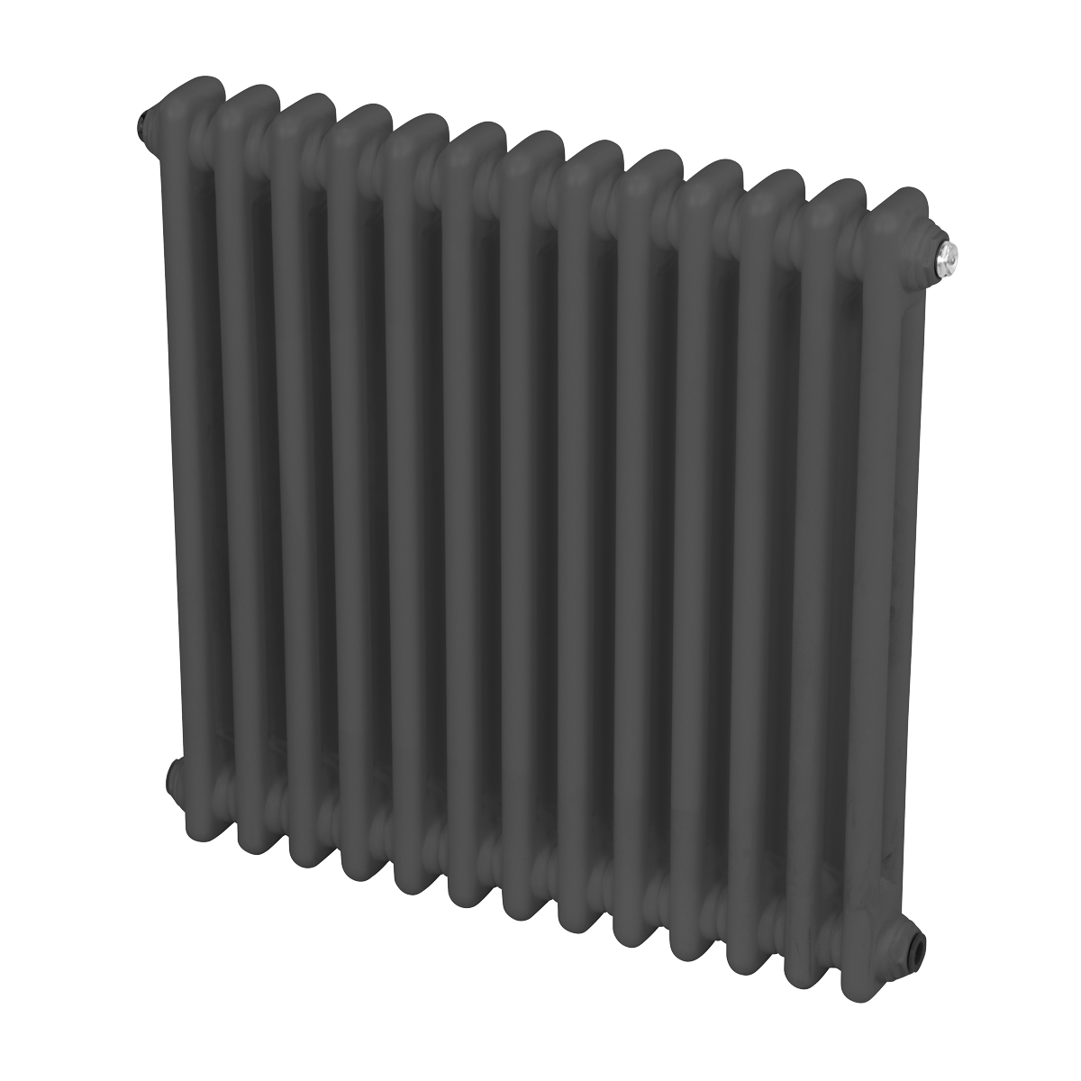Baridi DH357 Baridi Horizontal Traditional 2 Column Radiator 600 x 607mm – Anthracite