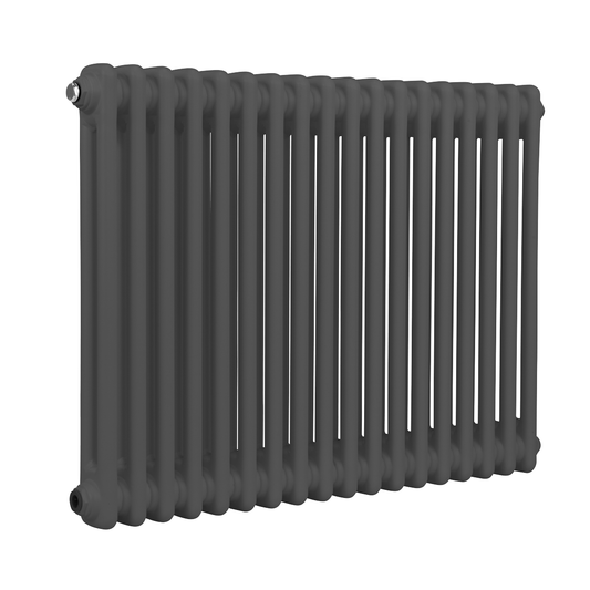 Baridi DH358 Baridi Horizontal Traditional 2 Column Radiator 600 x 832mm – Anthracite