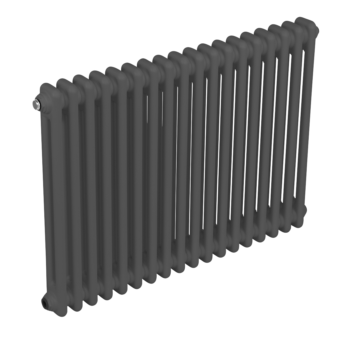 Baridi DH358 Baridi Horizontal Traditional 2 Column Radiator 600 x 832mm – Anthracite