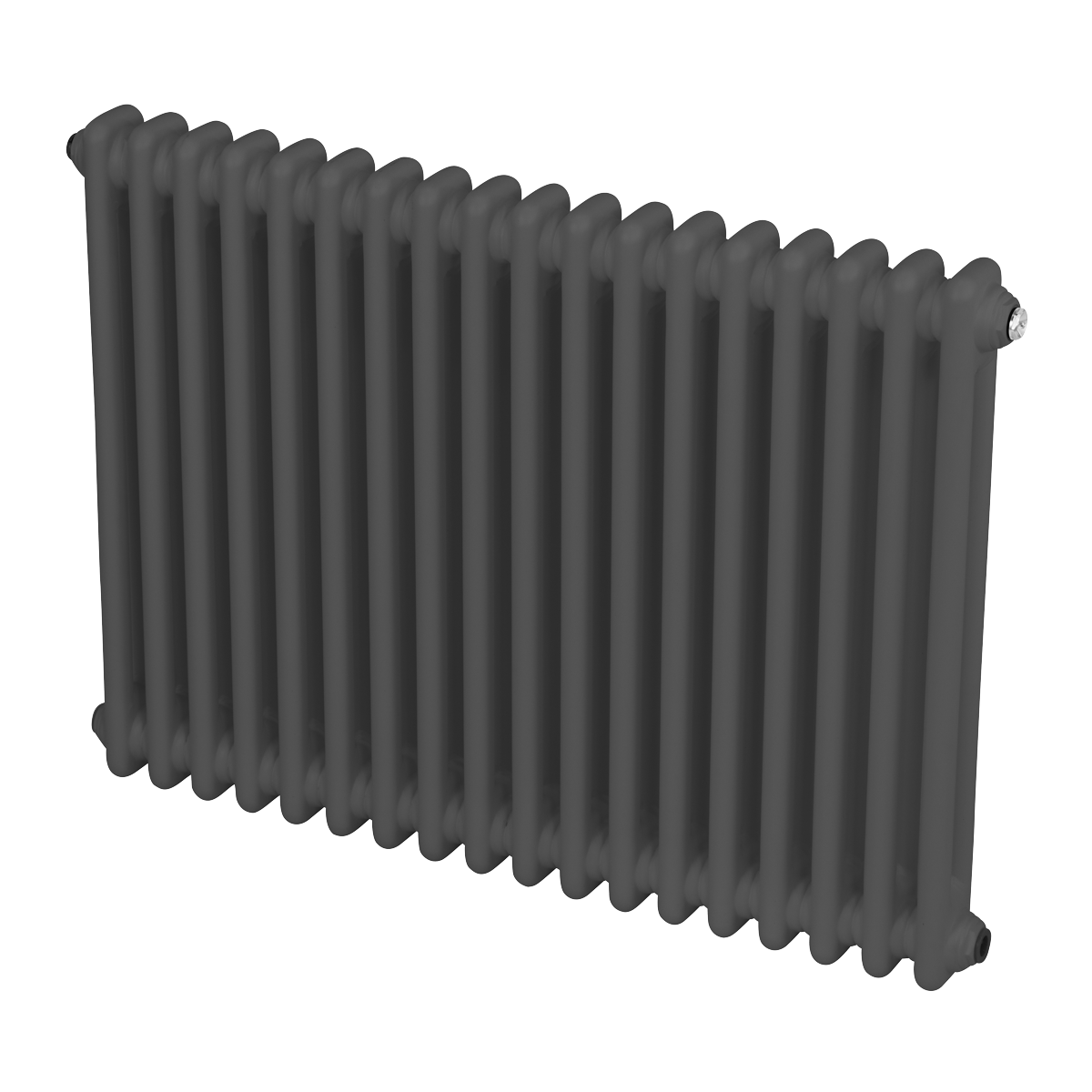 Baridi DH358 Baridi Horizontal Traditional 2 Column Radiator 600 x 832mm – Anthracite