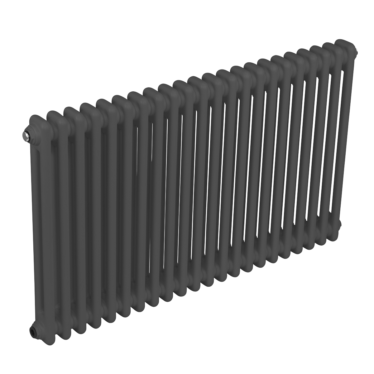 Baridi DH359 Baridi Horizontal Traditional 2 Column Radiator 600 x 1012mm – Anthracite