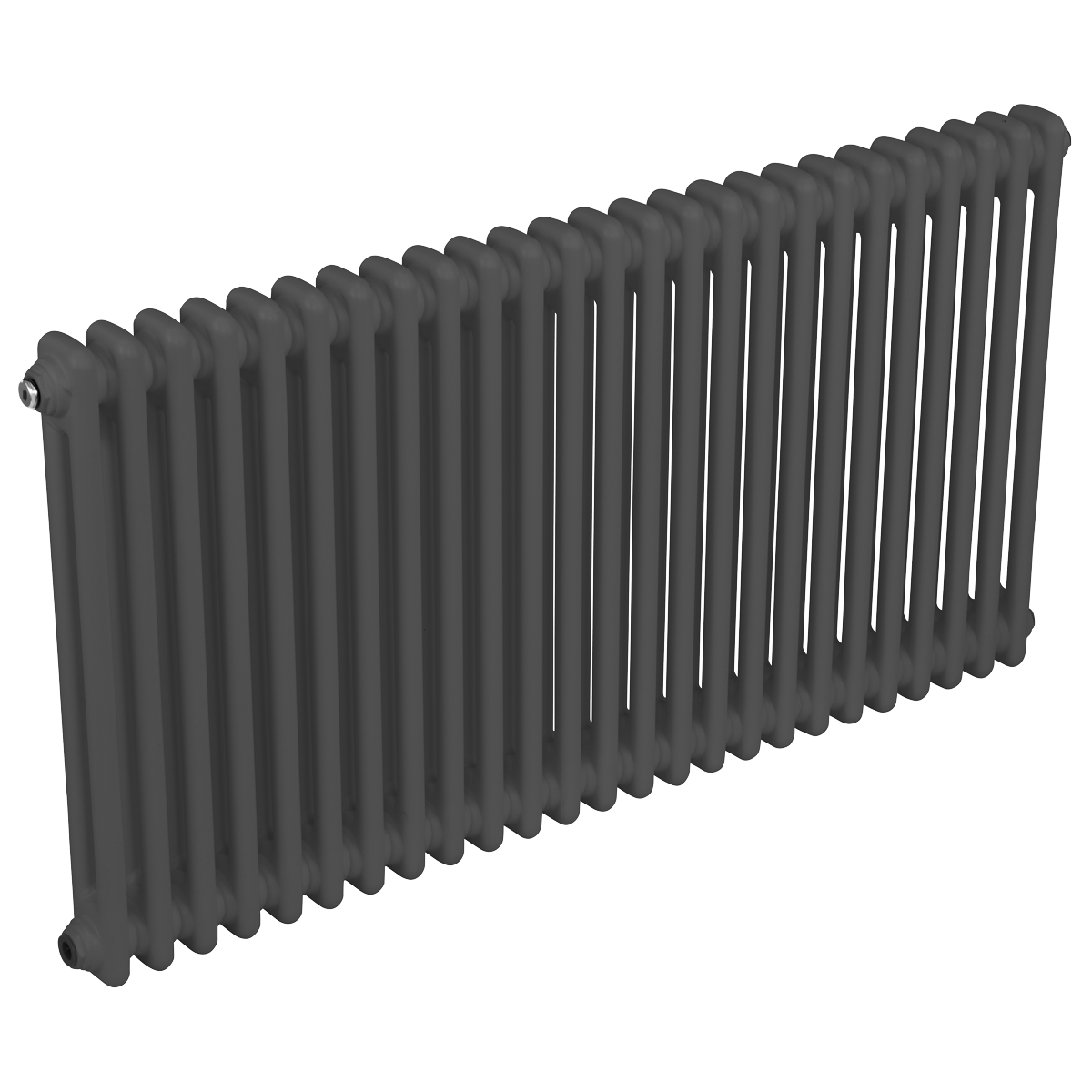 Baridi DH360 Baridi Horizontal Traditional 2 Column Radiator 600 x 1147mm – Anthracite