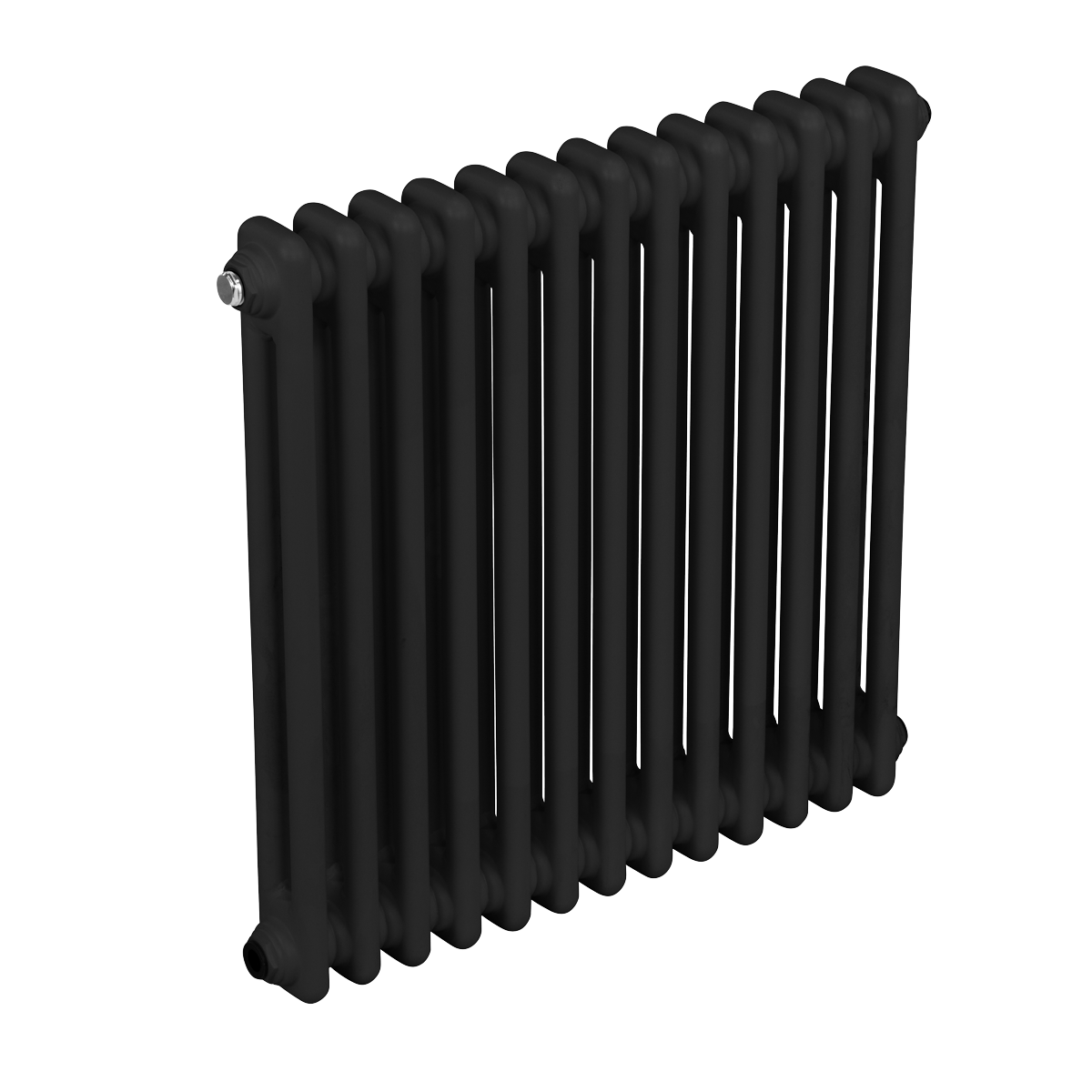 Baridi DH362 Baridi Horizontal Traditional 2 Column Radiator 600 x 607mm – Black