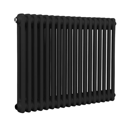 Baridi DH363 Baridi Horizontal Traditional 2 Column Radiator 600 x 832mm – Black