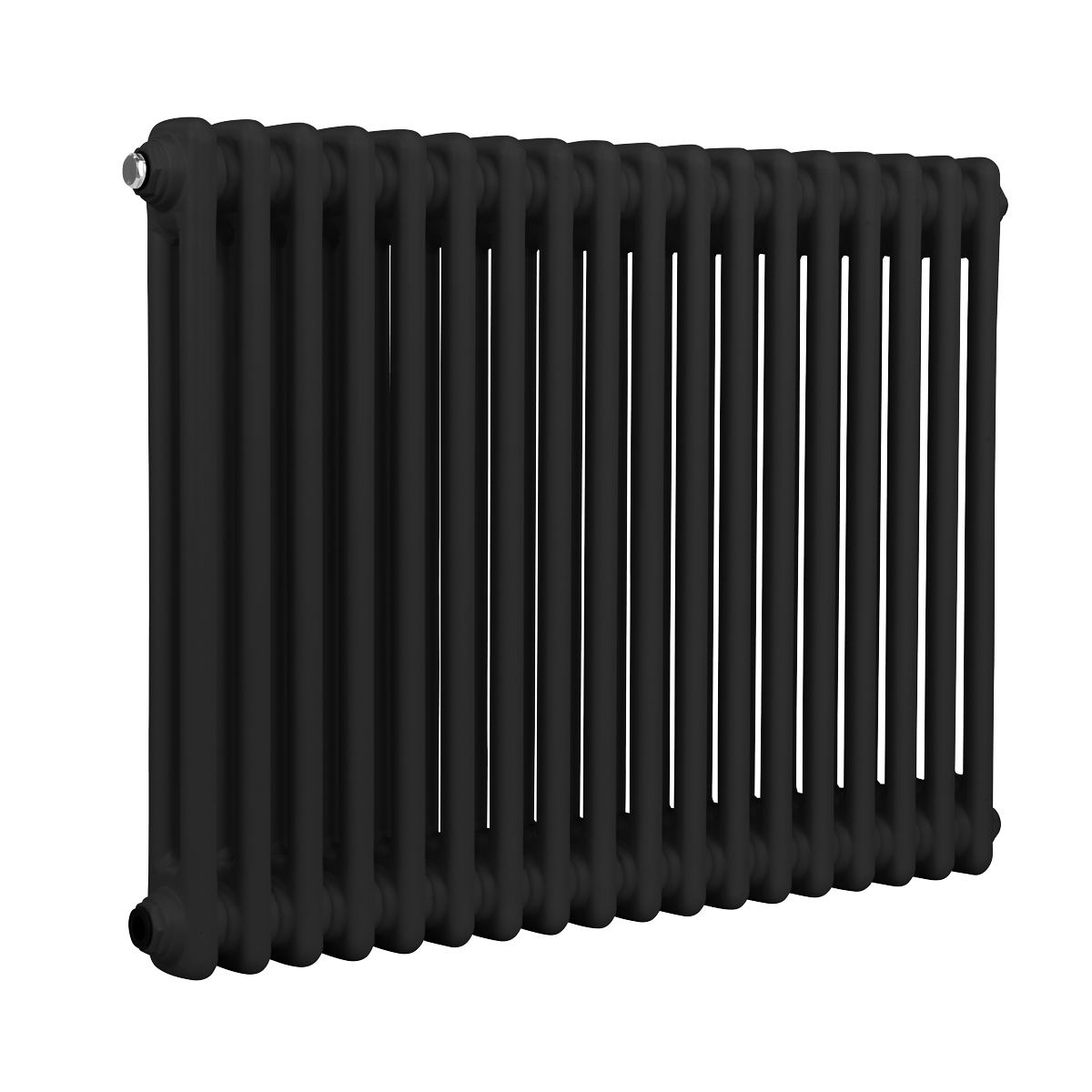 Baridi DH363 Baridi Horizontal Traditional 2 Column Radiator 600 x 832mm – Black