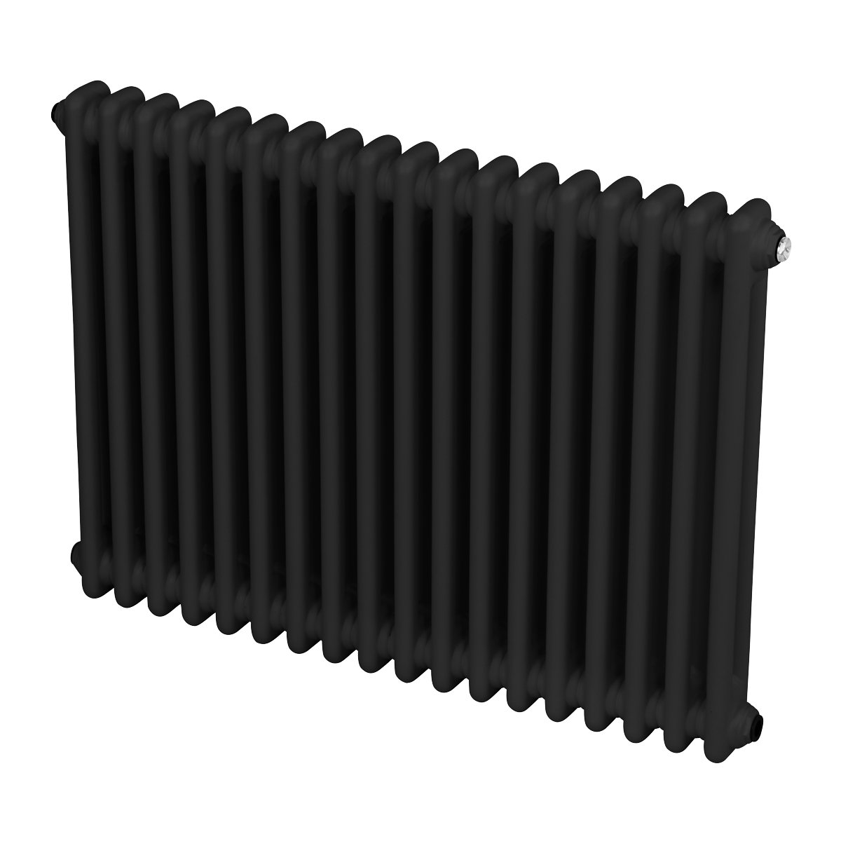 Baridi DH363 Baridi Horizontal Traditional 2 Column Radiator 600 x 832mm – Black