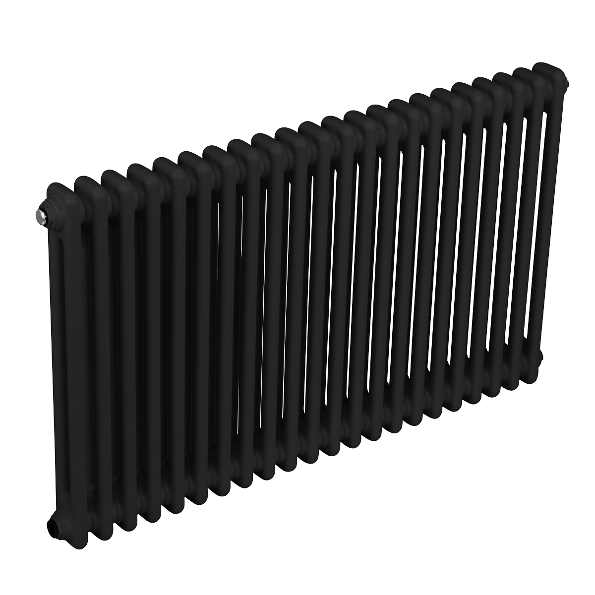 Baridi DH364 Baridi Horizontal Traditional 2 Column Radiator 600 x 1012mm – Black