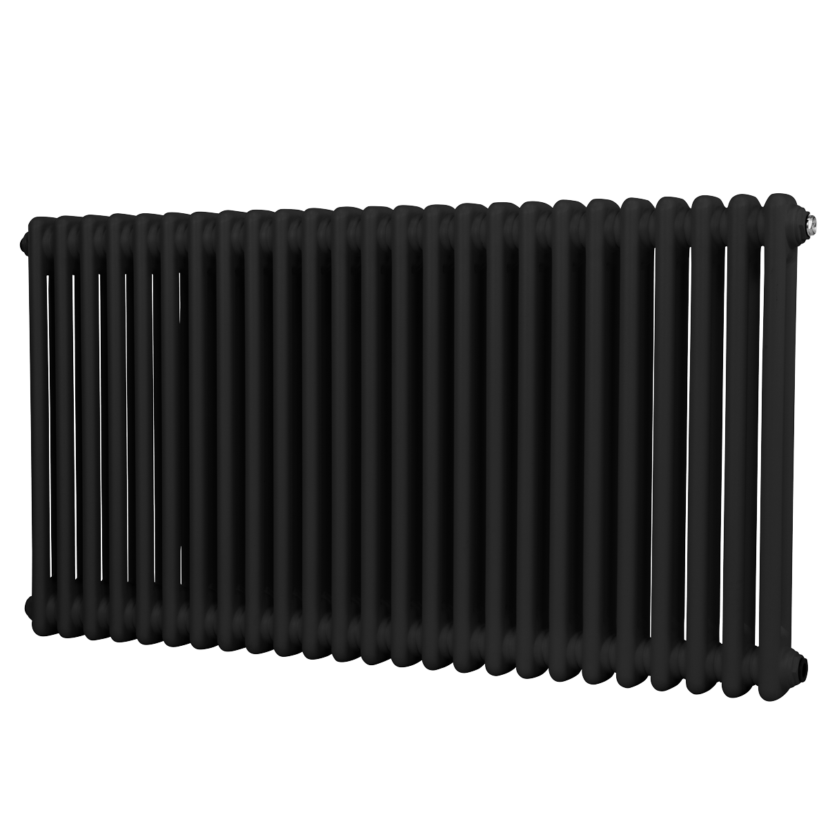 Baridi DH365 Baridi Horizontal Traditional 2 Column Radiator 600 x 1147mm – Black