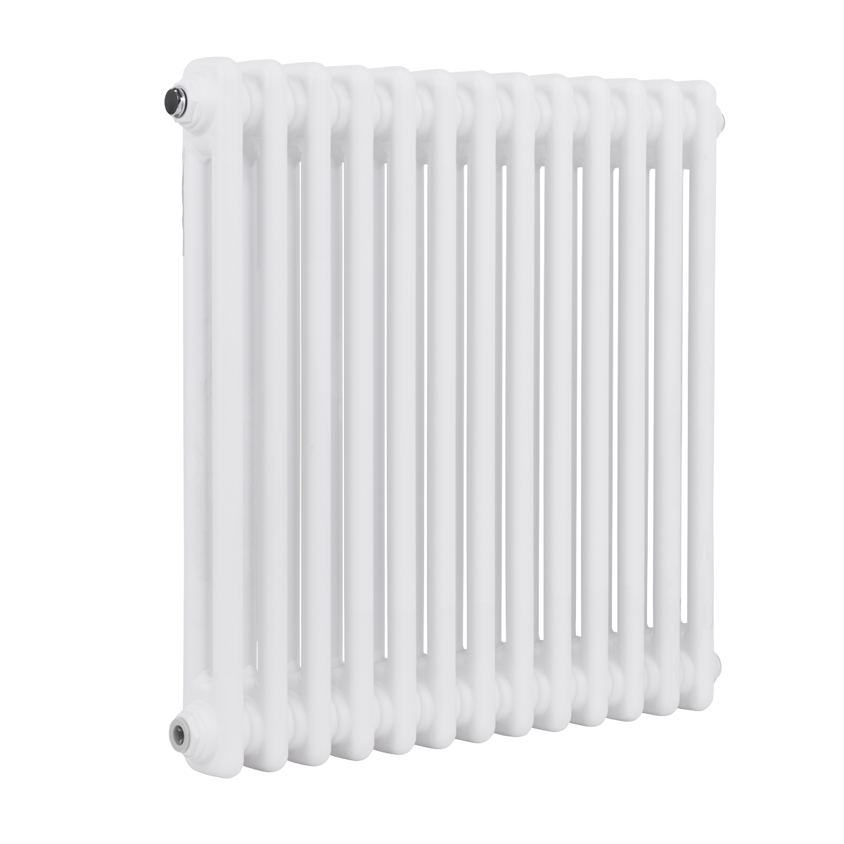 Baridi DH367 Baridi Horizontal Traditional 2 Column Radiator 600 x 607mm – White