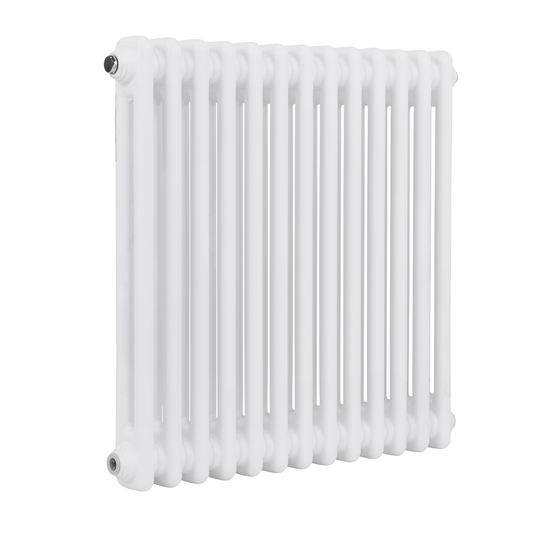 Baridi DH367 Baridi Horizontal Traditional 2 Column Radiator 600 x 607mm – White