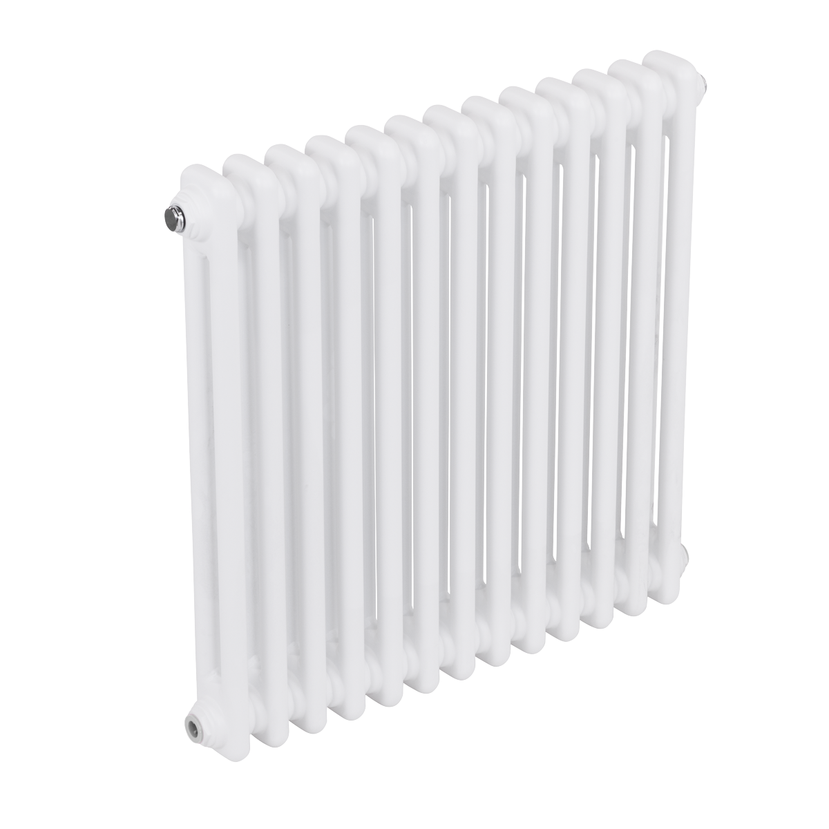 Baridi DH367 Baridi Horizontal Traditional 2 Column Radiator 600 x 607mm – White