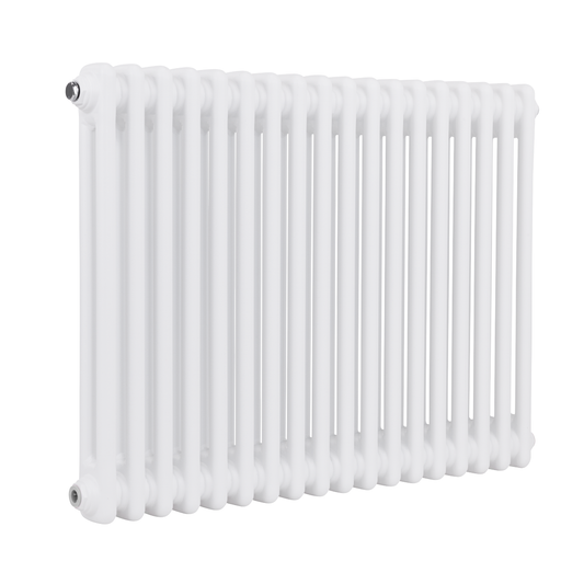 Baridi DH368 Baridi Horizontal Traditional 2 Column Radiator 600 x 832mm – White