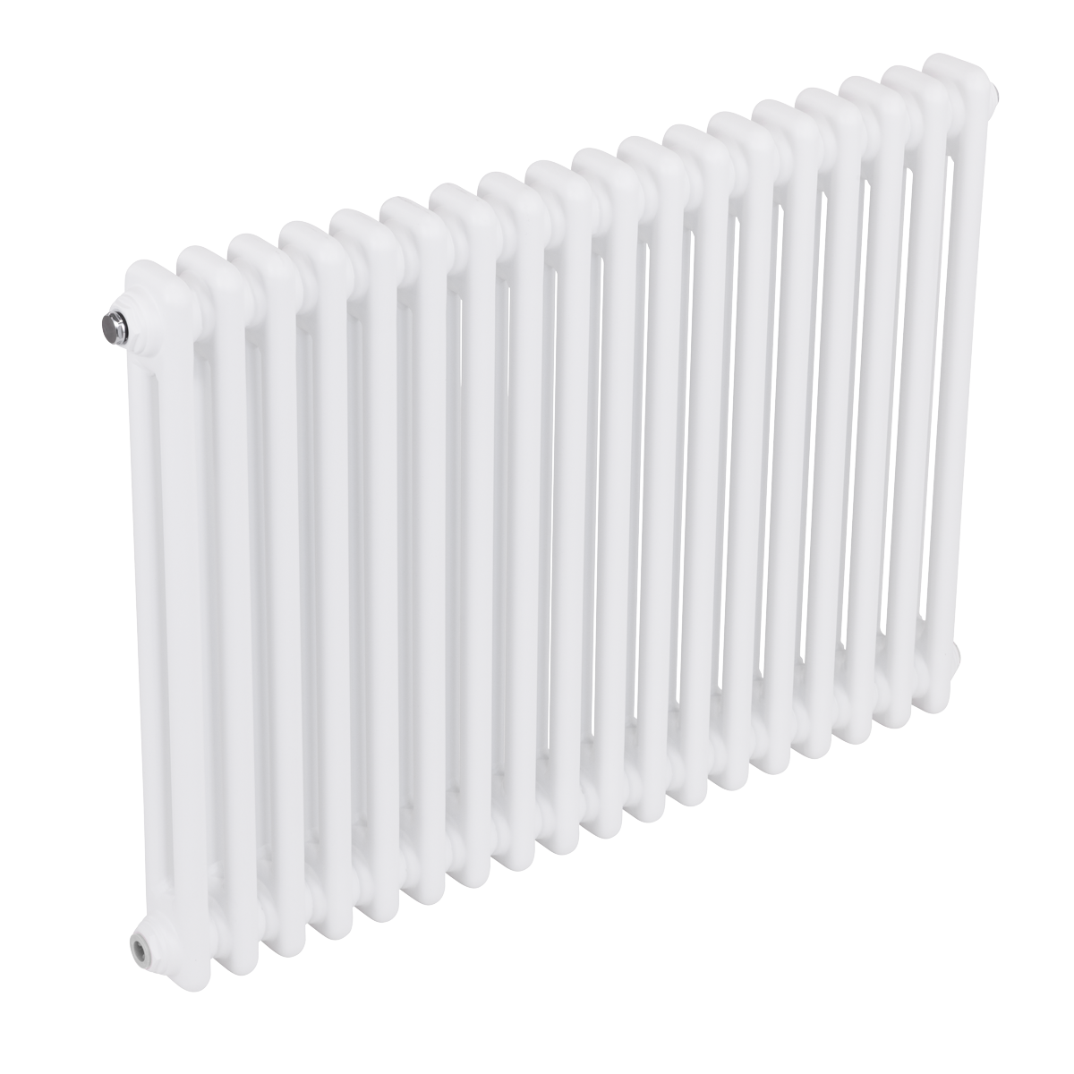 Baridi DH368 Baridi Horizontal Traditional 2 Column Radiator 600 x 832mm – White