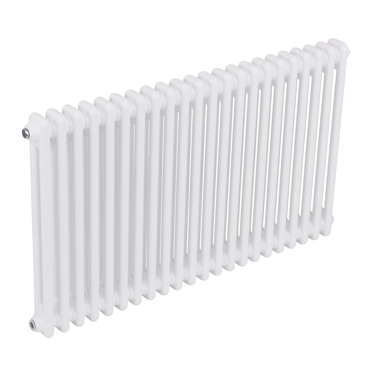 Baridi DH369 Baridi Horizontal Traditional 2 Column Radiator 600 x 1012mm – White