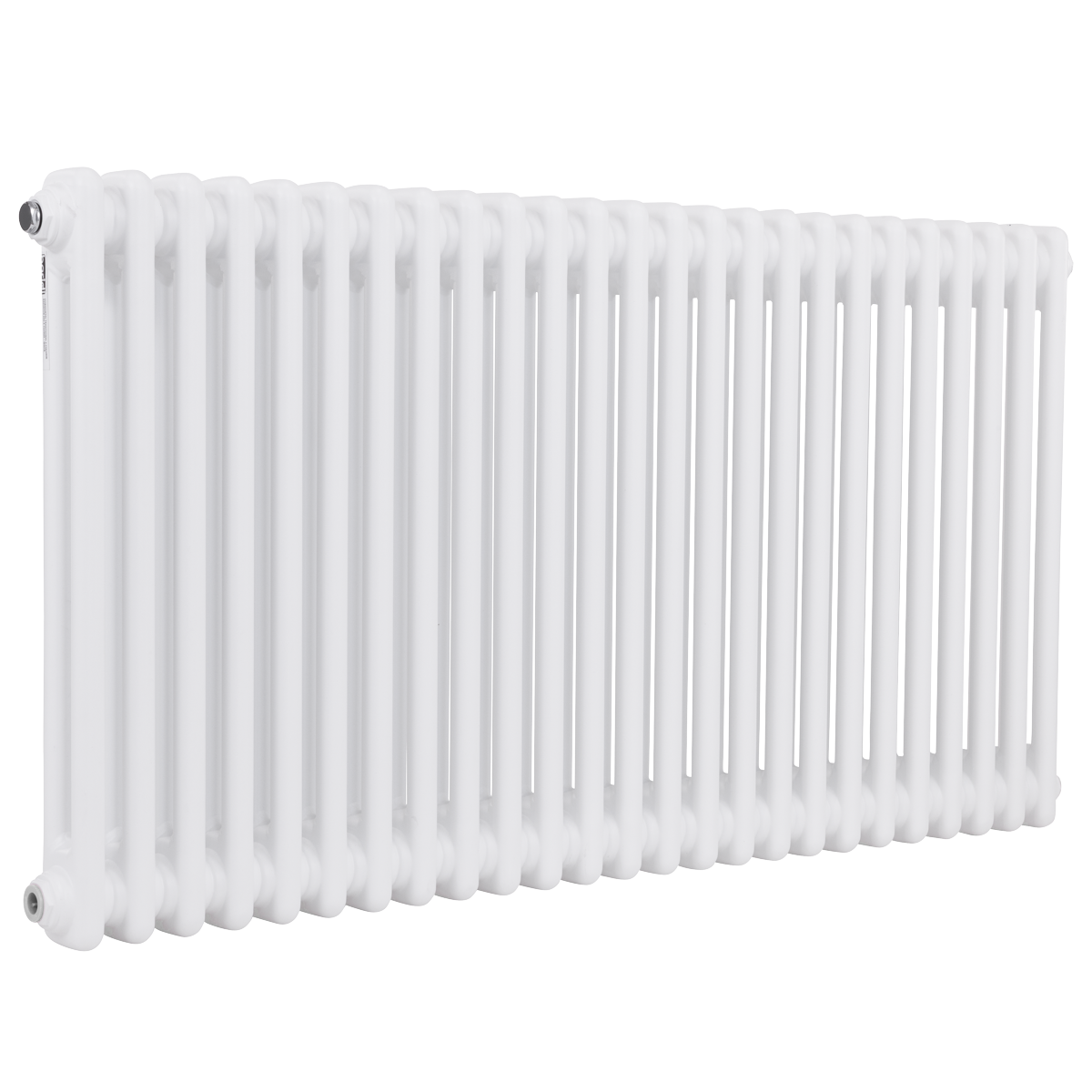 Baridi DH370 Baridi Horizontal Traditional 2 Column Radiator 600 x 1147mm – White