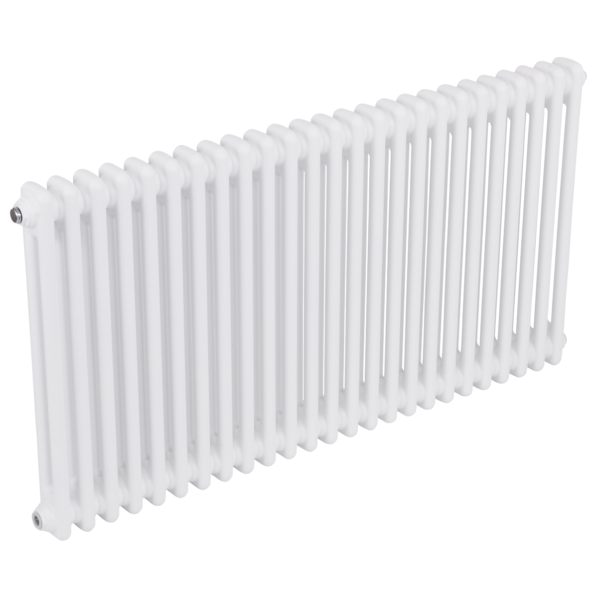 Baridi DH370 Baridi Horizontal Traditional 2 Column Radiator 600 x 1147mm – White
