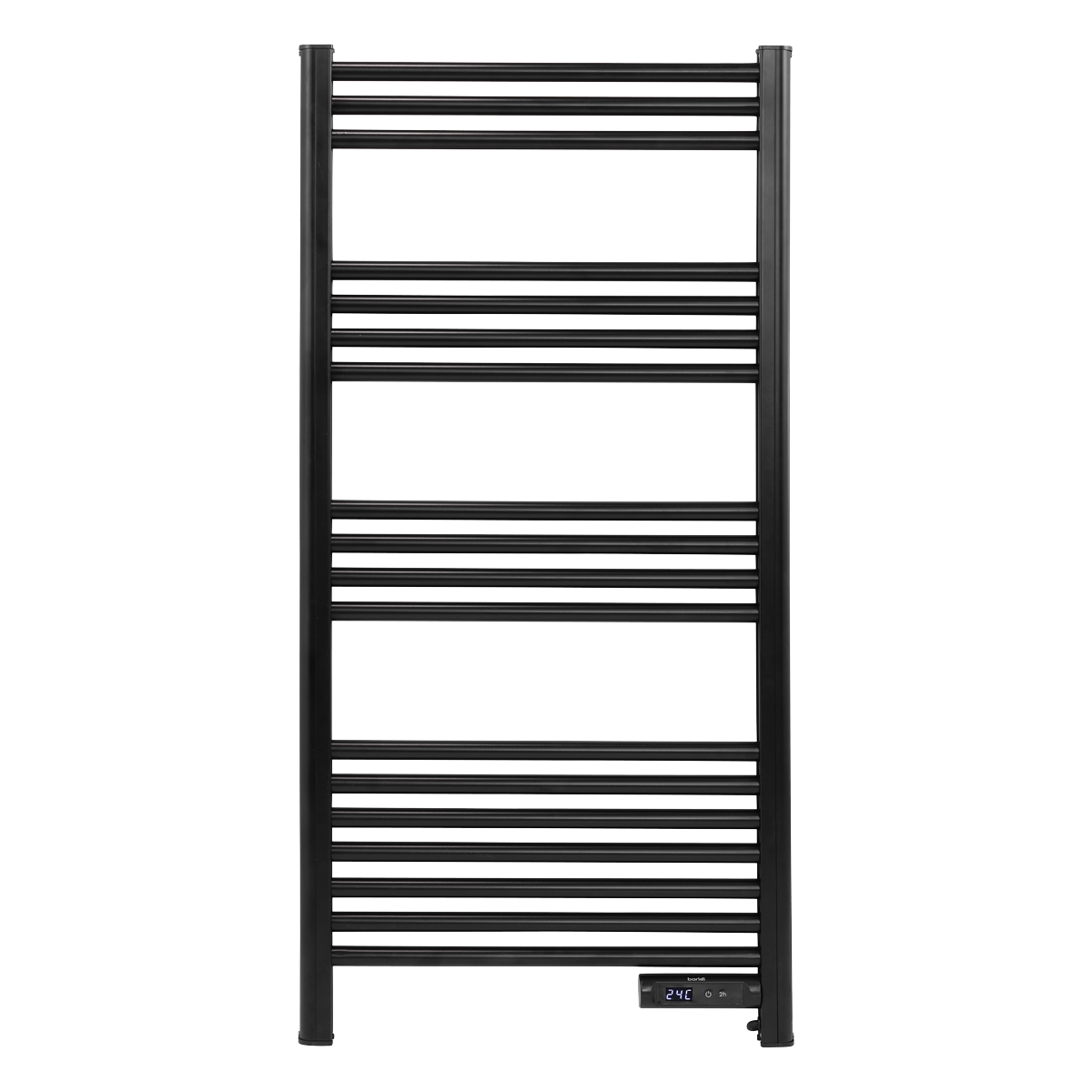 Baridi DH371 Baridi Electric Heated Towel Rail 1085 x 535mm with LED Display – Black
