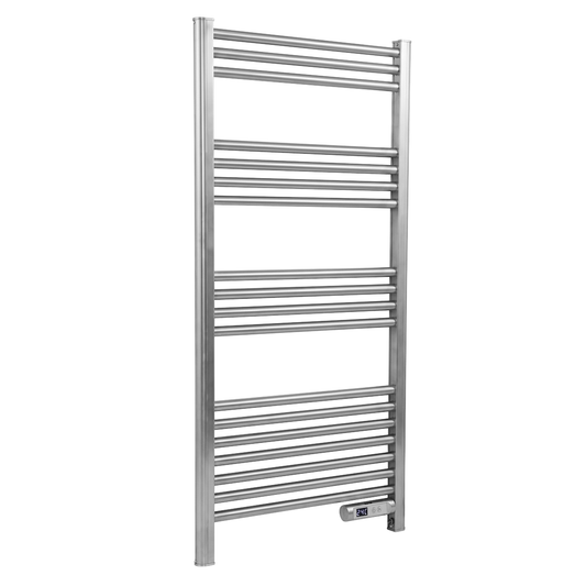 Baridi DH372 Baridi Electric Heated Towel Rail 1085 x 535mm with LED Display – Silver