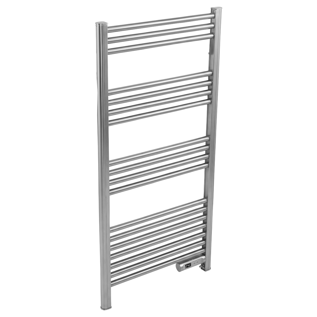 Baridi DH372 Baridi Electric Heated Towel Rail 1085 x 535mm with LED Display – Silver