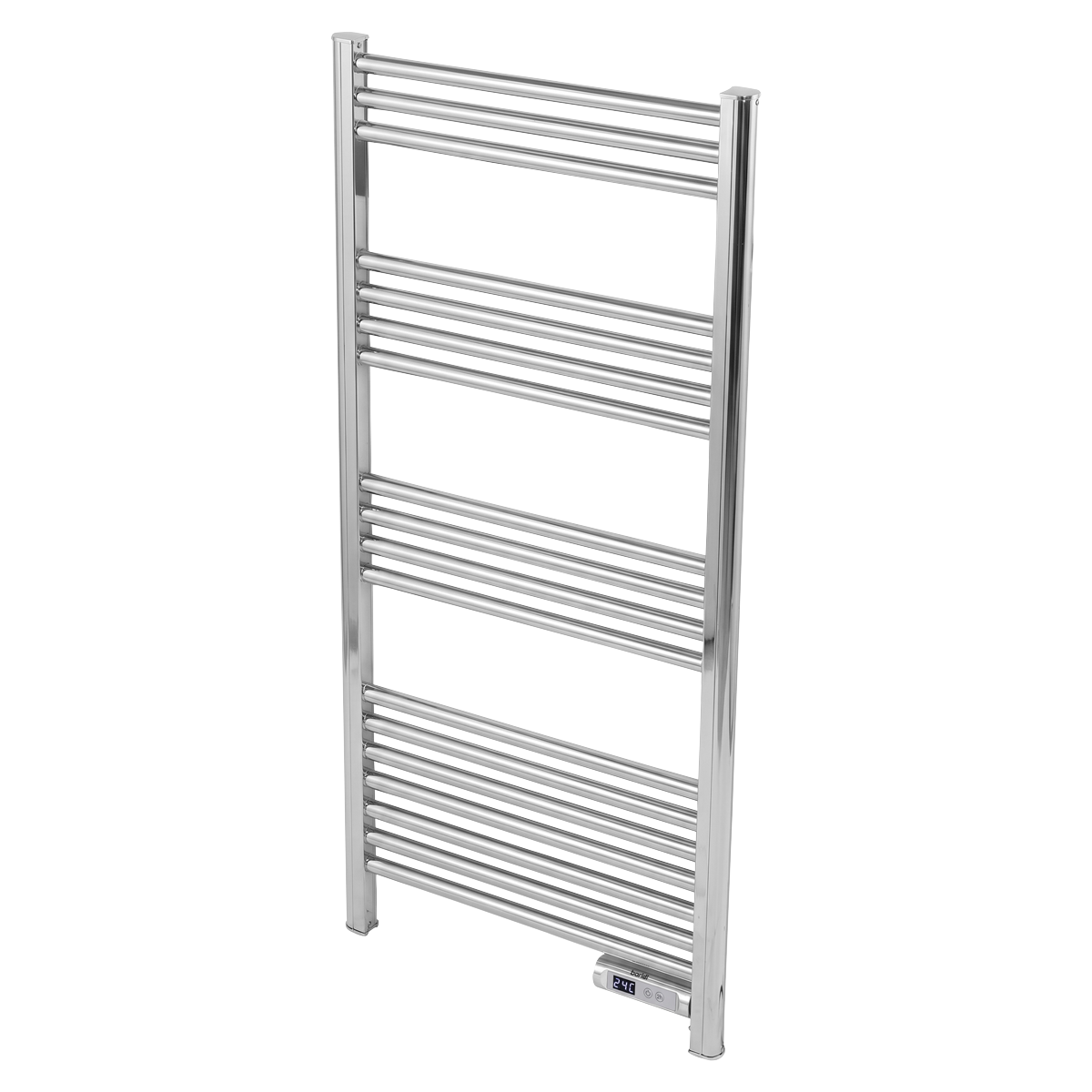 Baridi DH372 Baridi Electric Heated Towel Rail 1085 x 535mm with LED Display – Silver