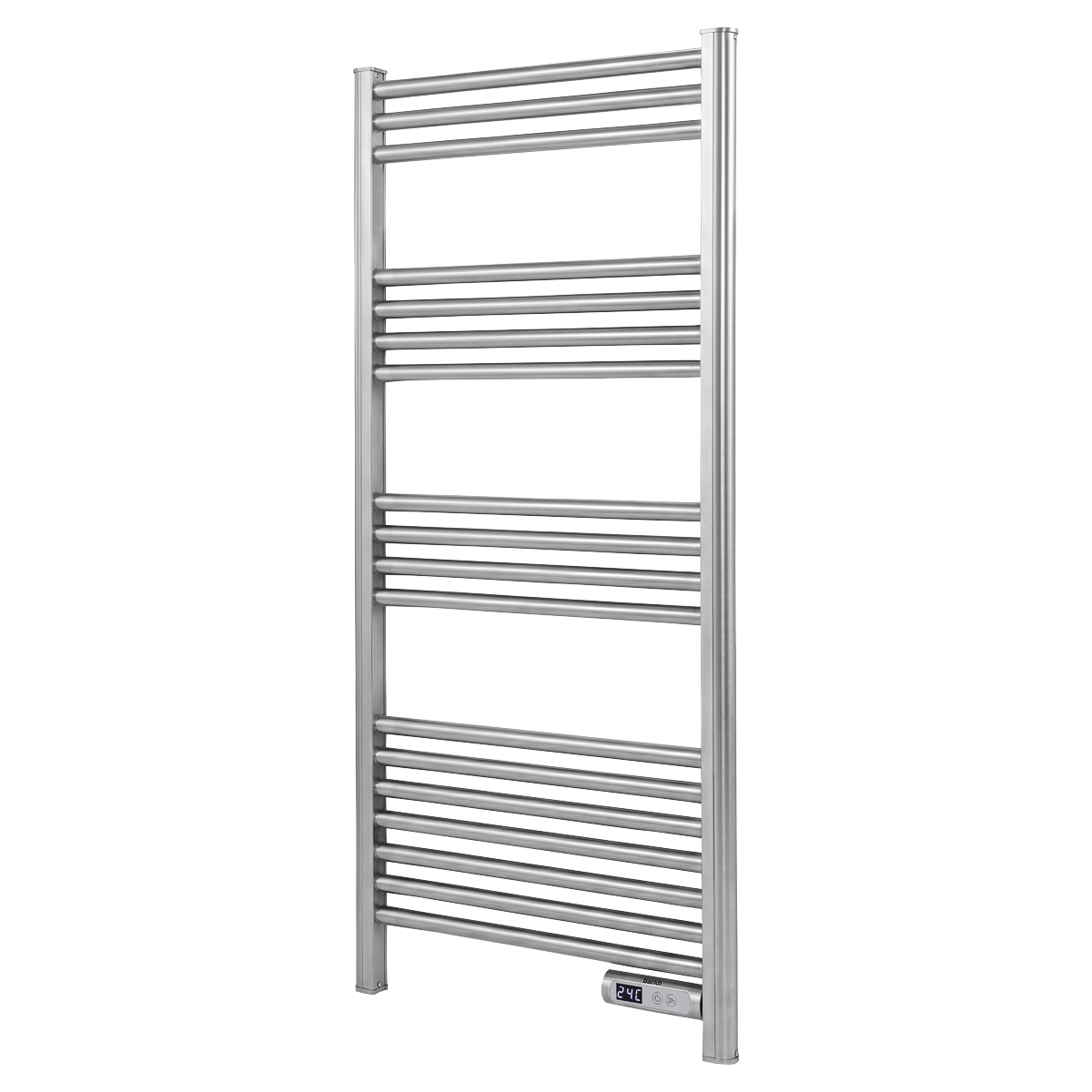 Baridi DH372 Baridi Electric Heated Towel Rail 1085 x 535mm with LED Display – Silver