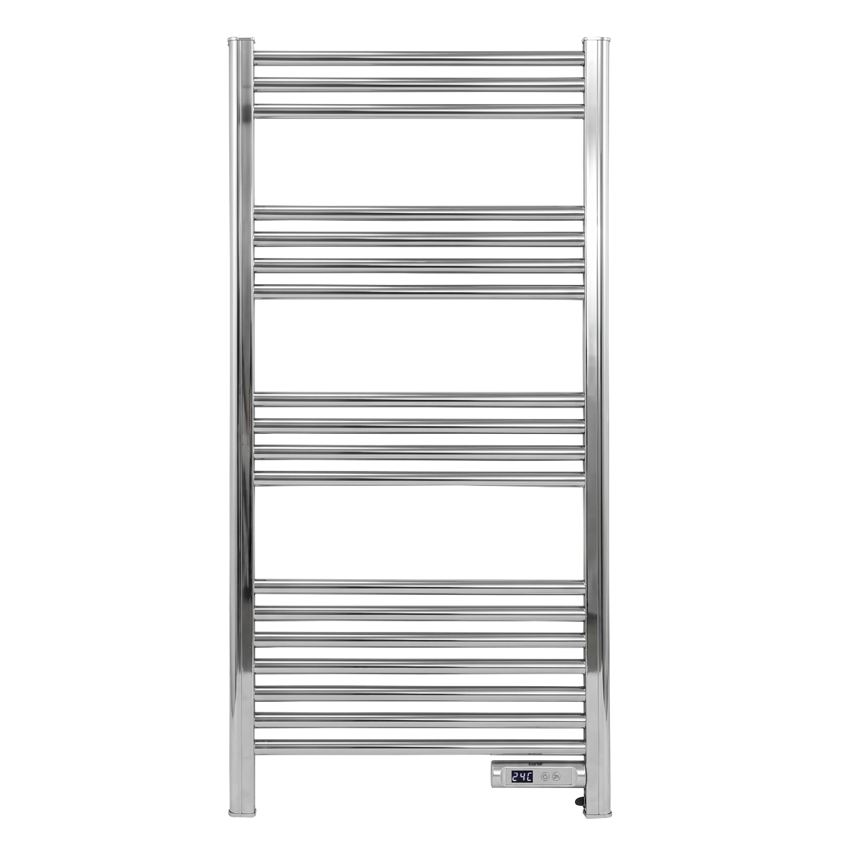 Baridi DH372 Baridi Electric Heated Towel Rail 1085 x 535mm with LED Display – Silver