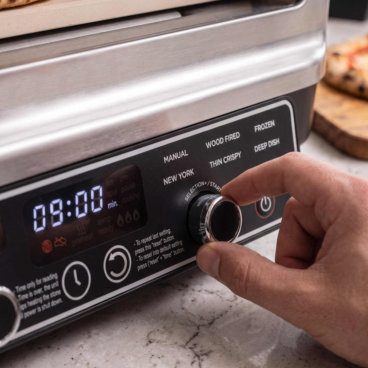 Baridi DH377 Baridi Electric Pizza Oven 14" - Black/Stainless Steel
