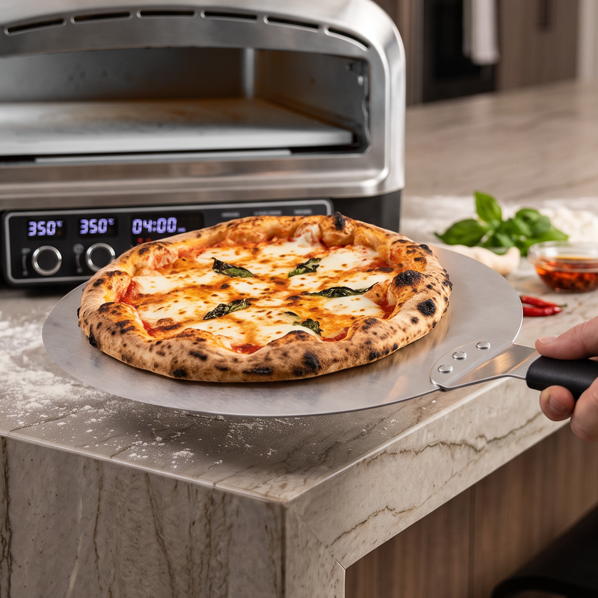 Baridi DH377 Baridi Electric Pizza Oven 14" - Black/Stainless Steel