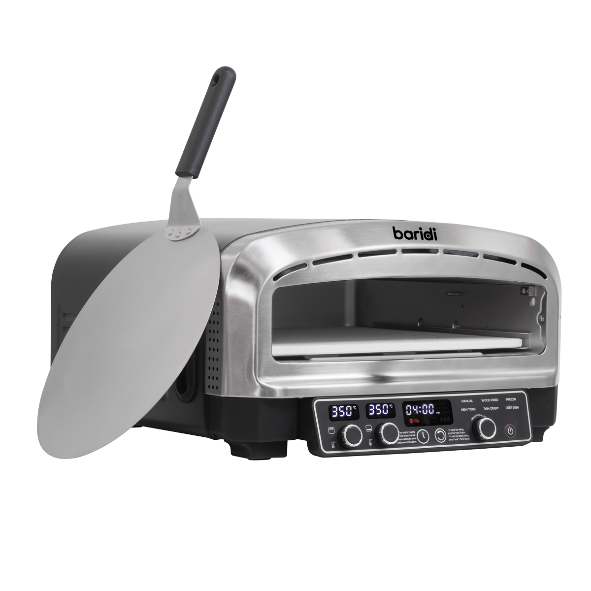 Baridi DH377 Baridi Electric Pizza Oven 14" - Black/Stainless Steel