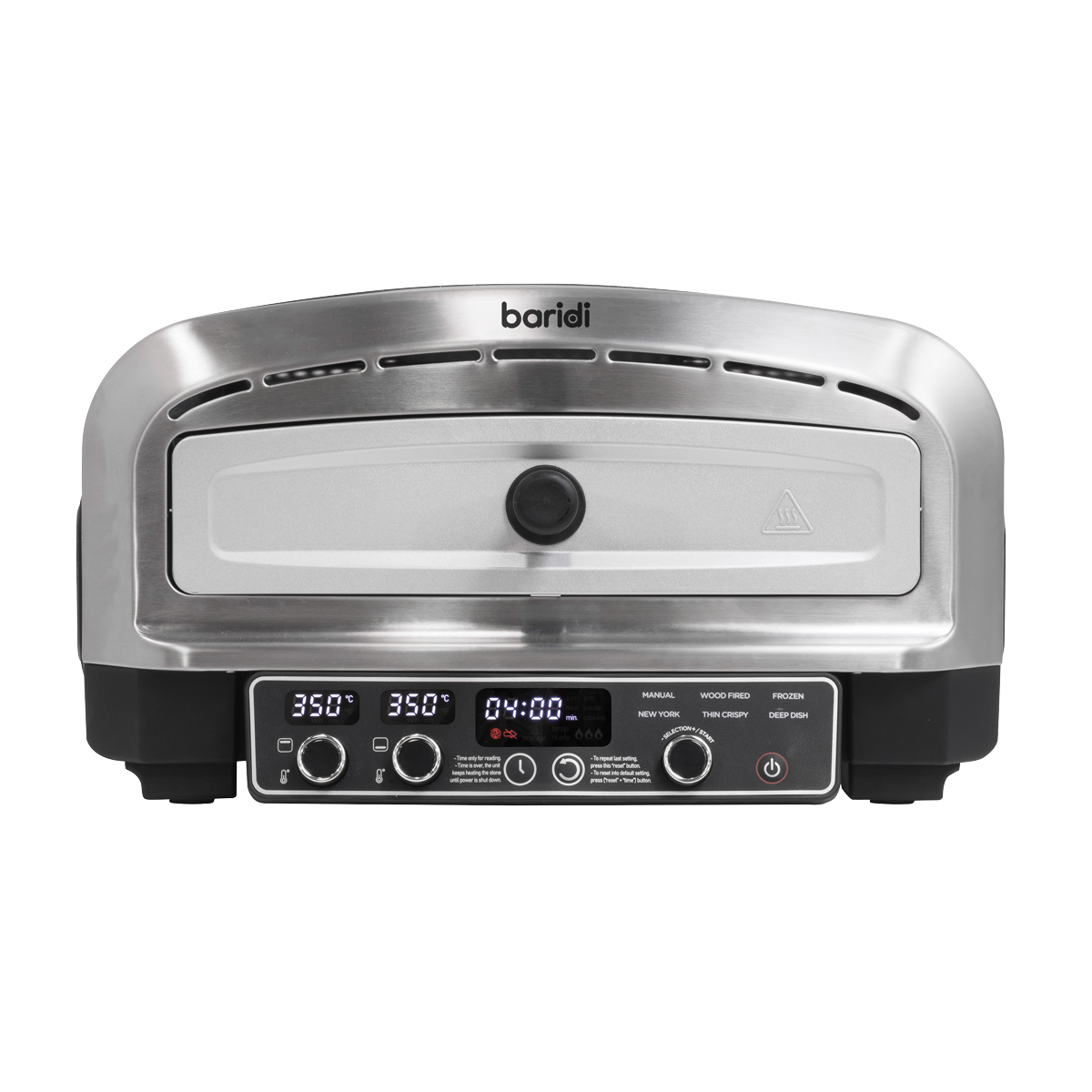 Baridi DH377 Baridi Electric Pizza Oven 14" - Black/Stainless Steel