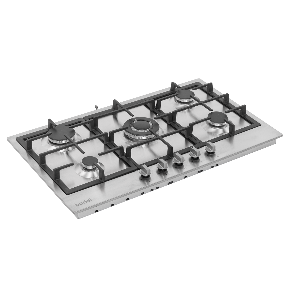 Baridi DH382 Baridi 90cm Gas Hob Stainless Steel with 5 Burners, Cast Iron Supports & Auto Ignition 11kW
