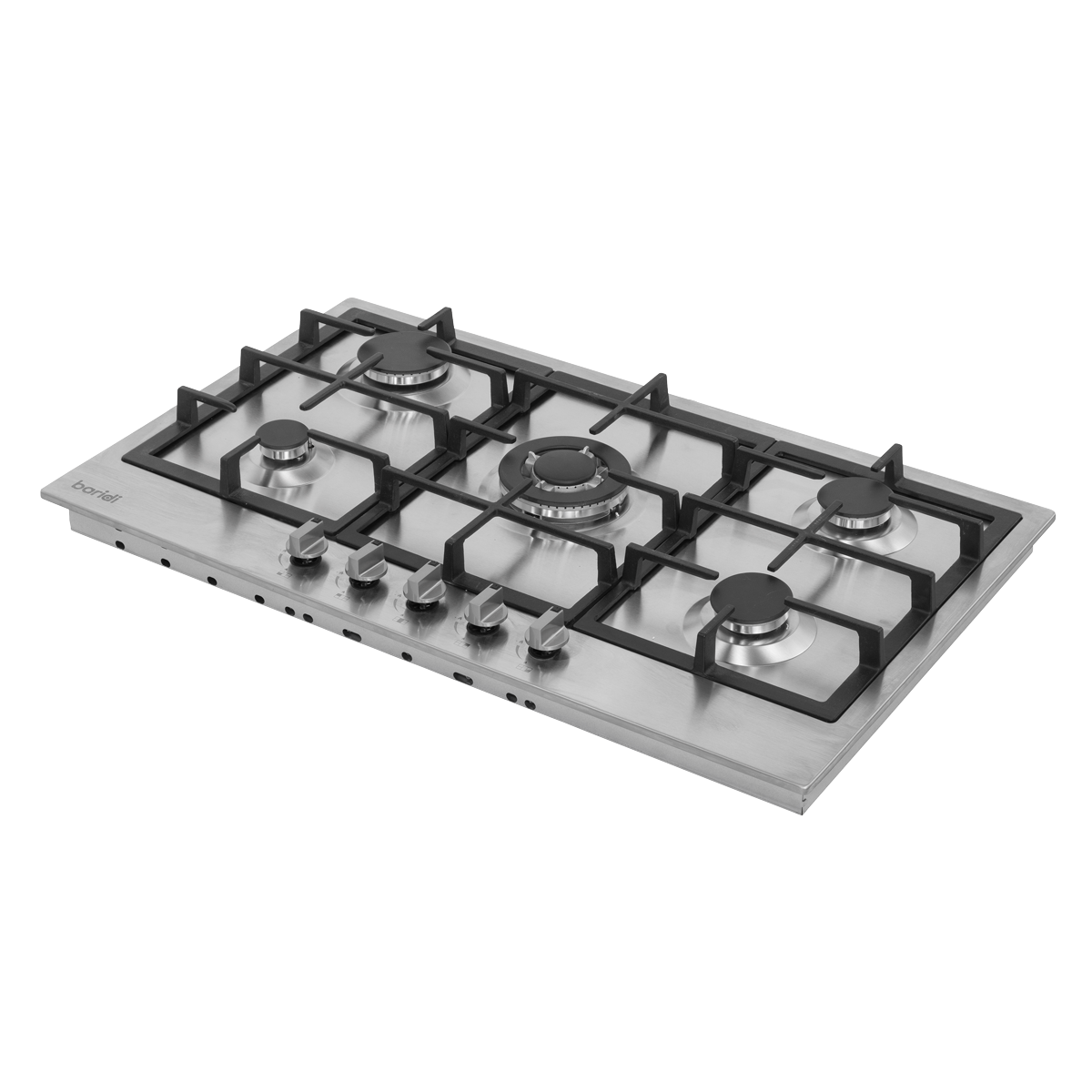 Baridi DH382 Baridi 90cm Gas Hob Stainless Steel with 5 Burners, Cast Iron Supports & Auto Ignition 11kW