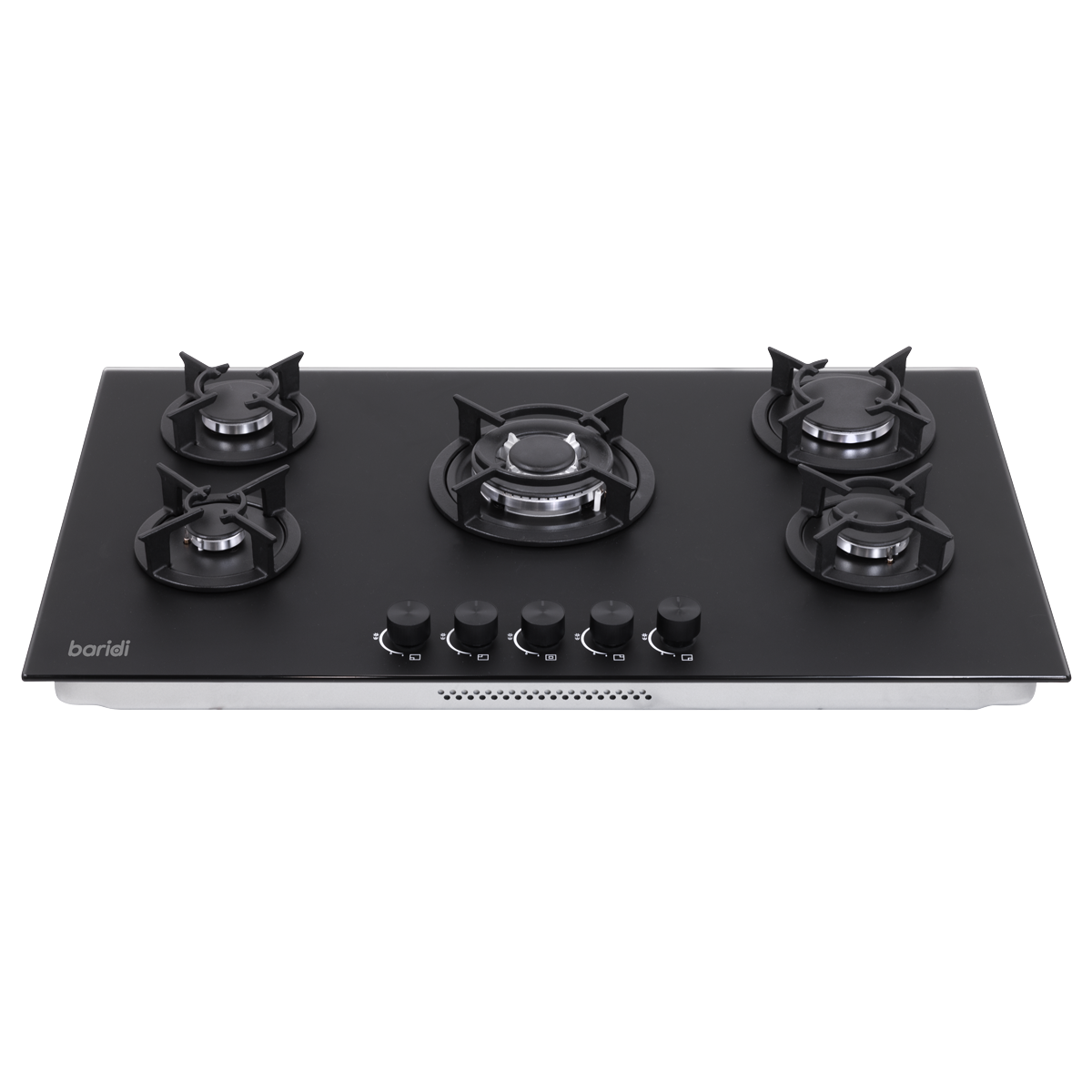 Baridi DH385 Baridi 90cm Gas Hob Matt Black 5 Burners Cast Iron Supports & Auto Ignition 10.4kW