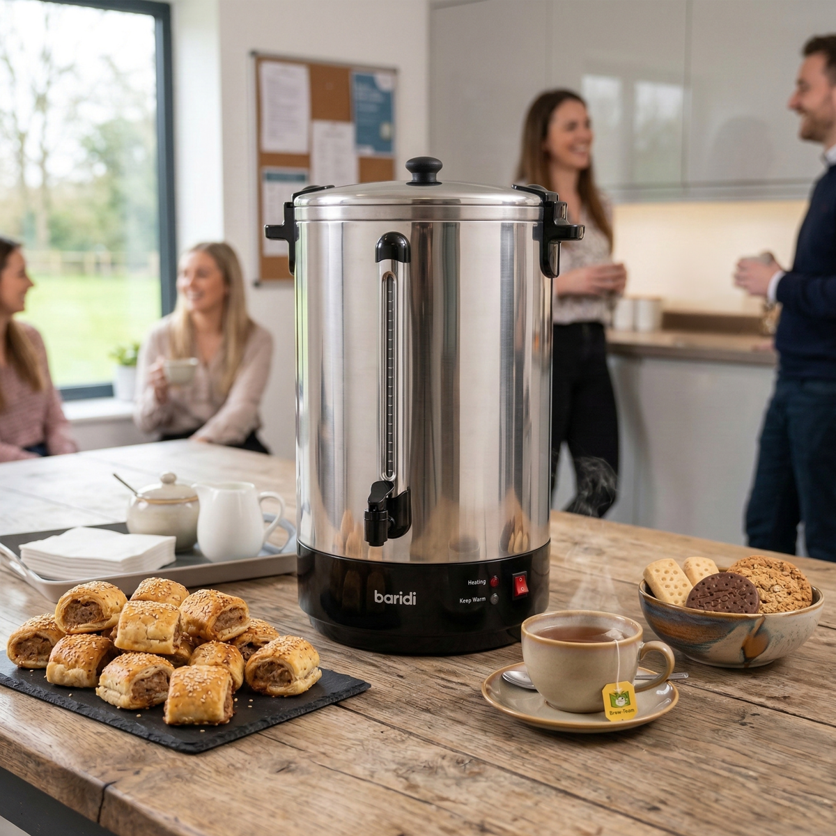 Baridi DH388 Baridi Hot Water Boiler, Tea Urn 30L Capacity - Stainless Steel