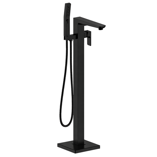 Baridi DH401 Baridi Freestanding Bath Mixer Tap with Shower - Matt Black
