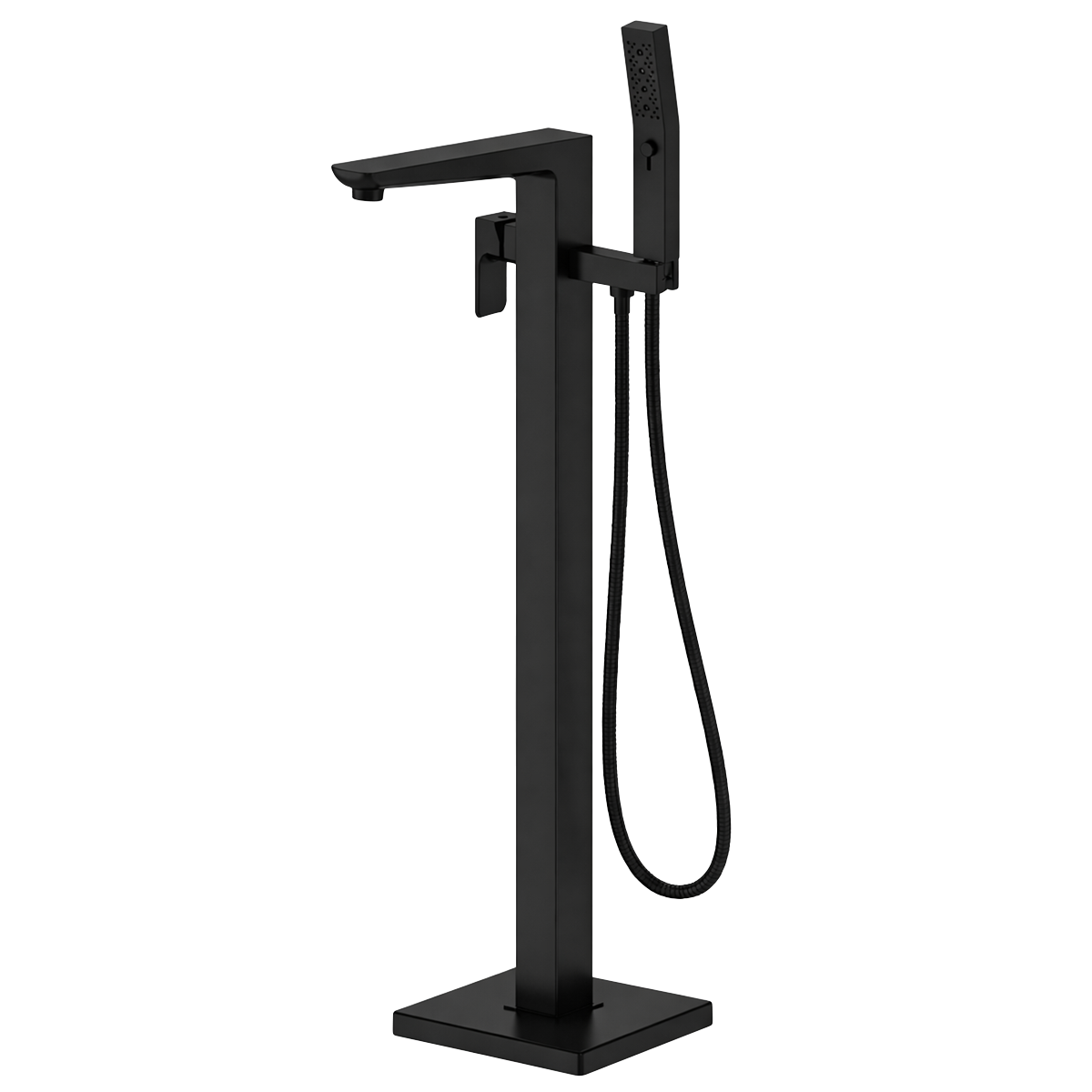 Baridi DH401 Baridi Freestanding Bath Mixer Tap with Shower - Matt Black