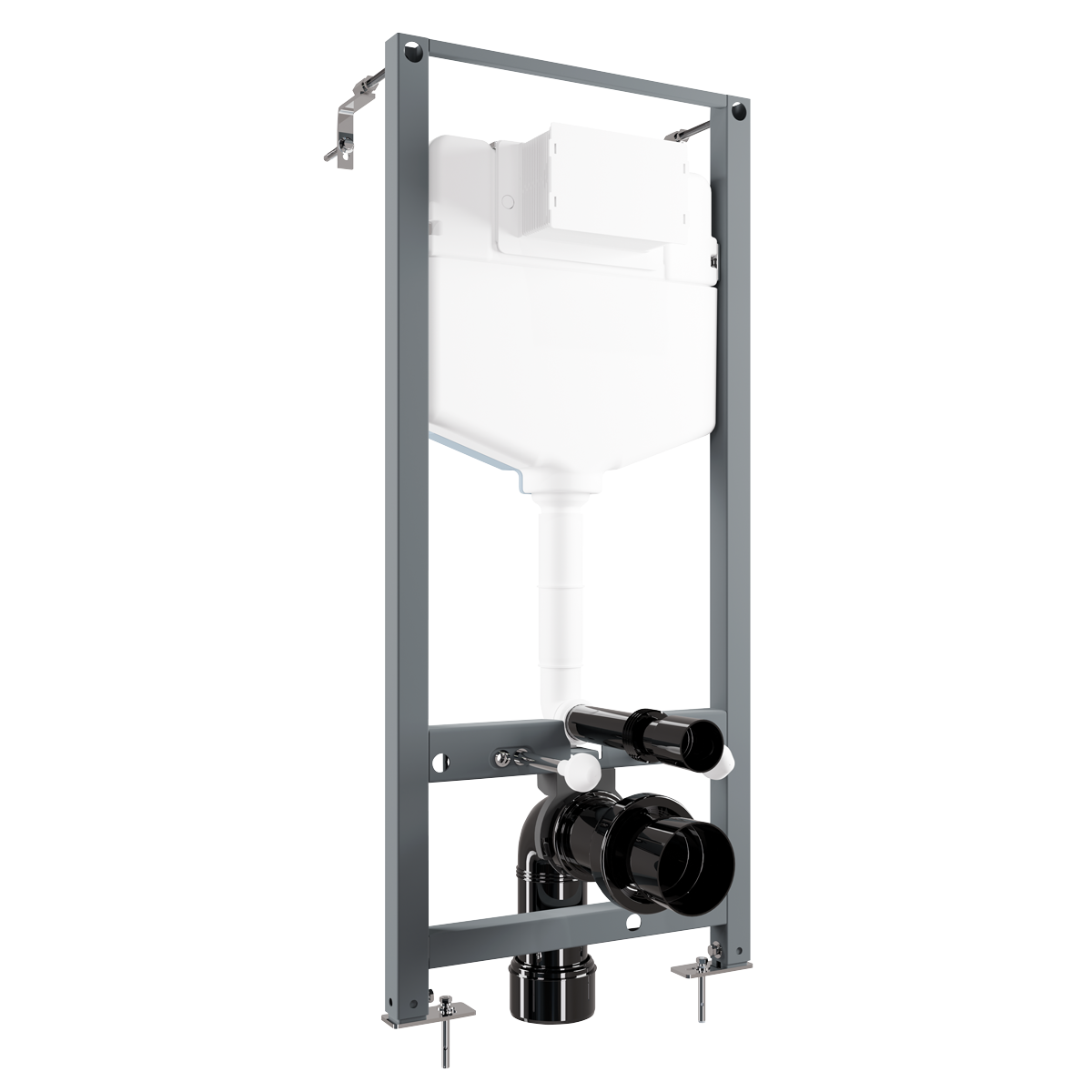 Baridi DH404 Baridi Slimline Concealed Cistern with Metal Frame, Front Flush, Adjustable Feet - WRAS Approved