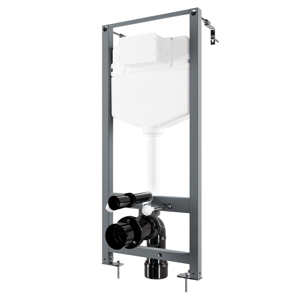 Baridi DH404 Baridi Slimline Concealed Cistern with Metal Frame, Front Flush, Adjustable Feet - WRAS Approved