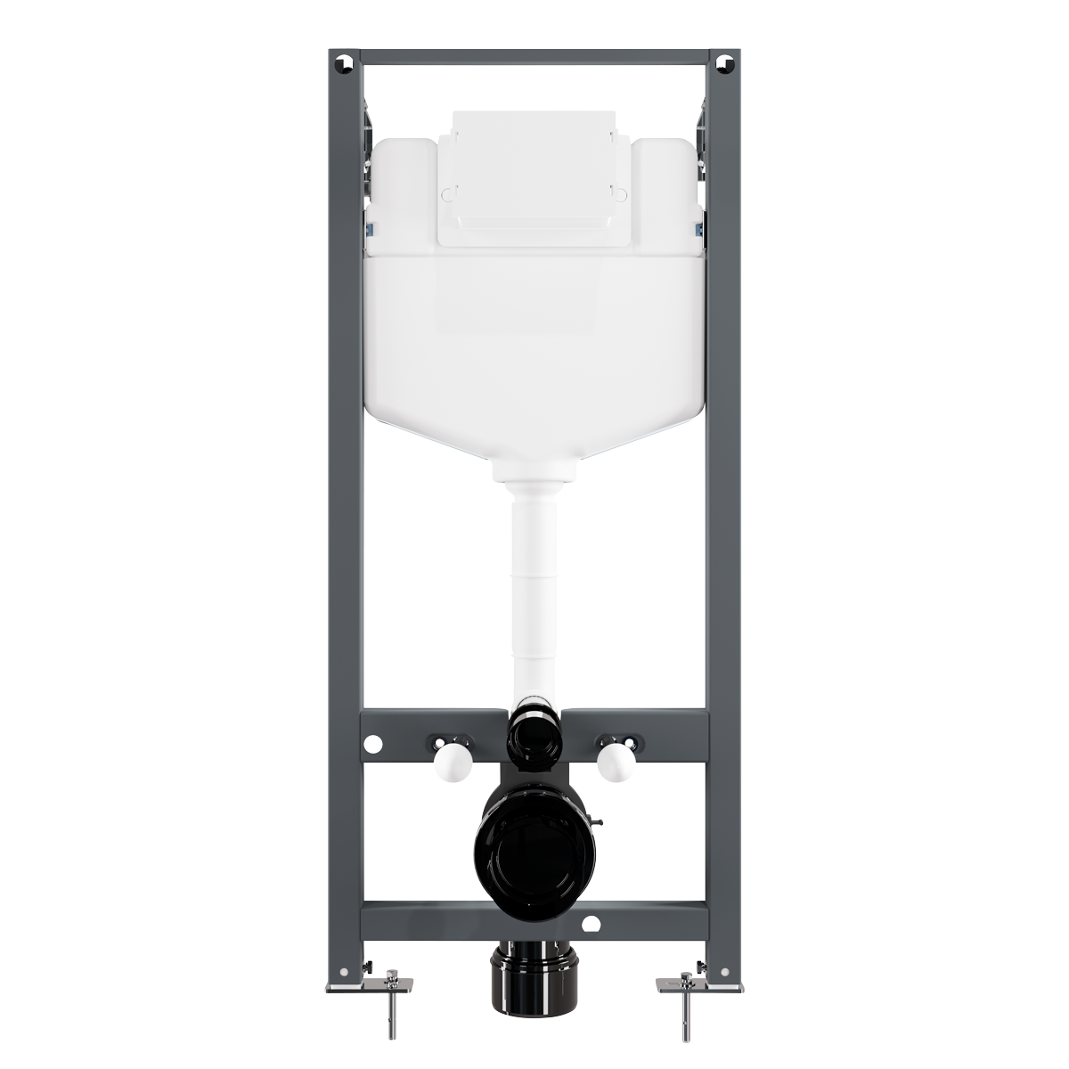 Baridi DH404 Baridi Slimline Concealed Cistern with Metal Frame, Front Flush, Adjustable Feet - WRAS Approved